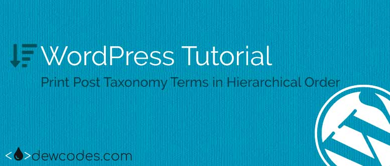 WordPress Taxonomy Hierarchical