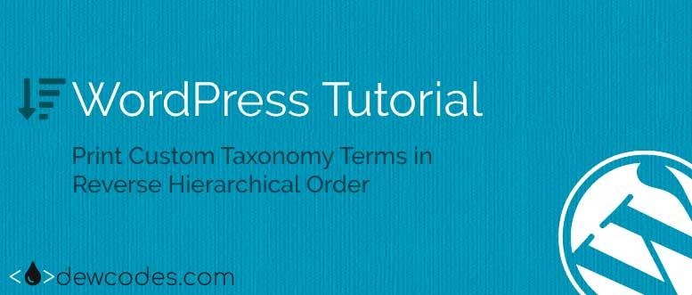 wordpress-Taxonomy-Reverse-Hierarchical